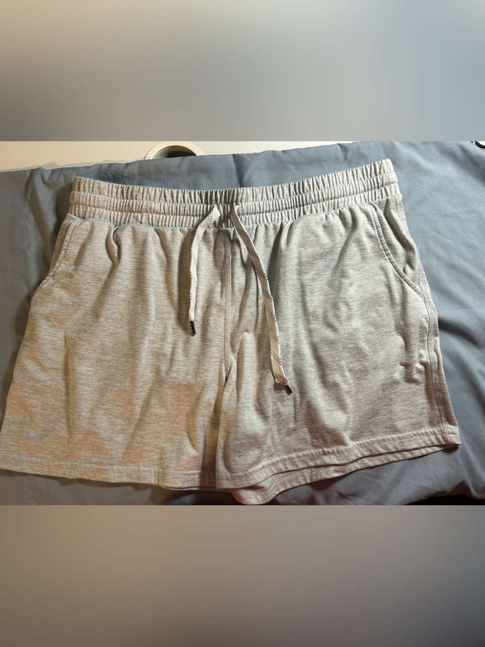 Pacific Trail Light Gray Women's Athletic Drawstring Shorts Pockets XL